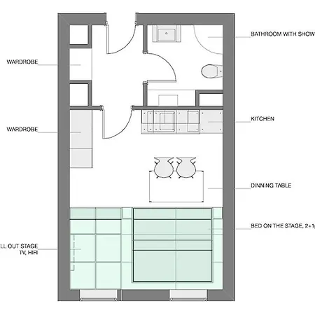 Apartamento The Cute, Sunny In The Center +p